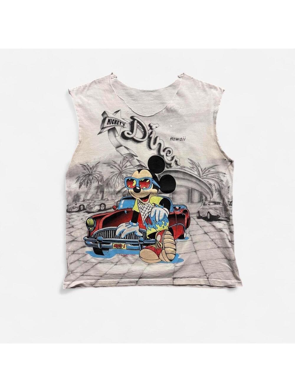 Disney Mickey Mouse Hawaii Diner Muscle Tank Top